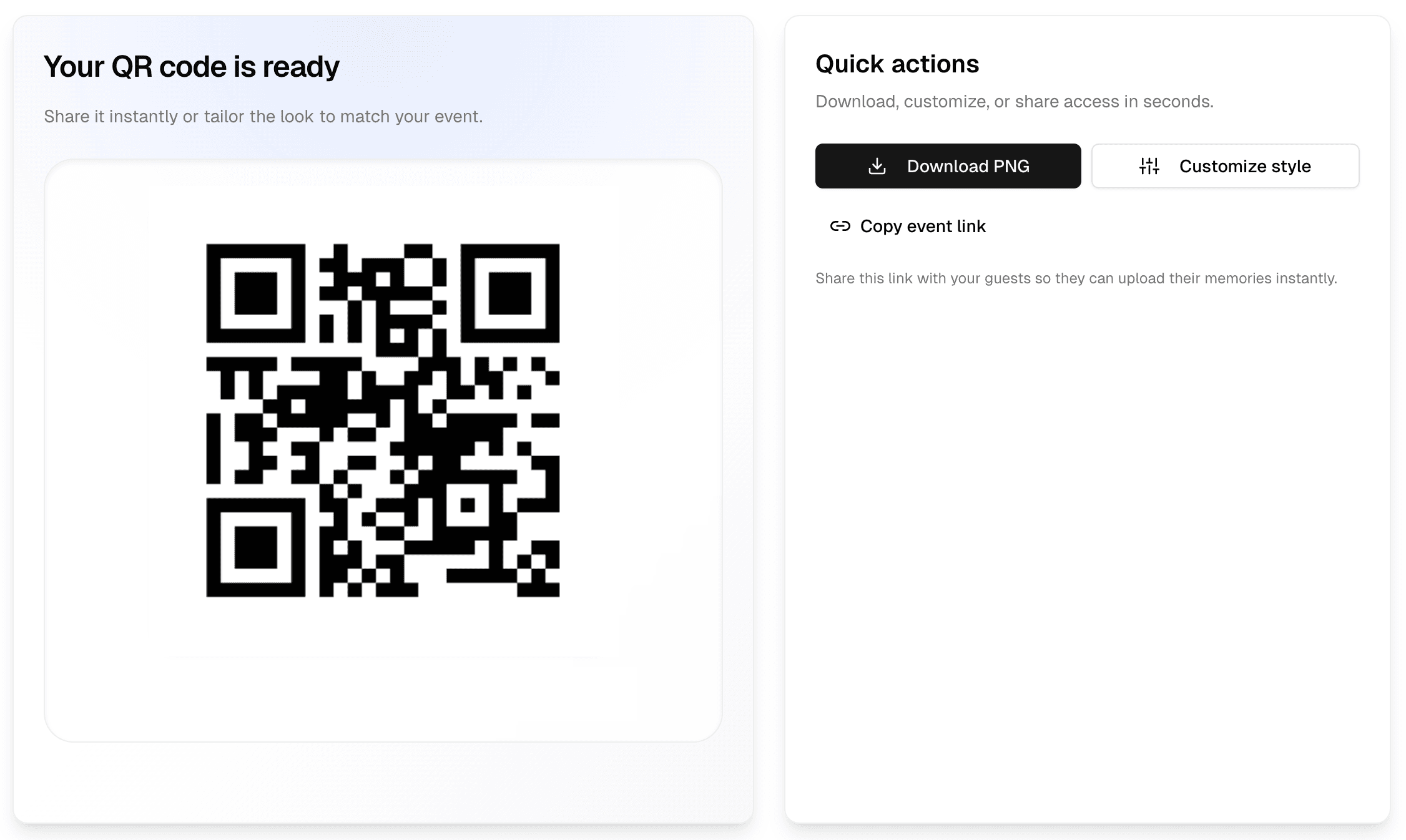 Quick action launcher showcasing Eventify on a tablet